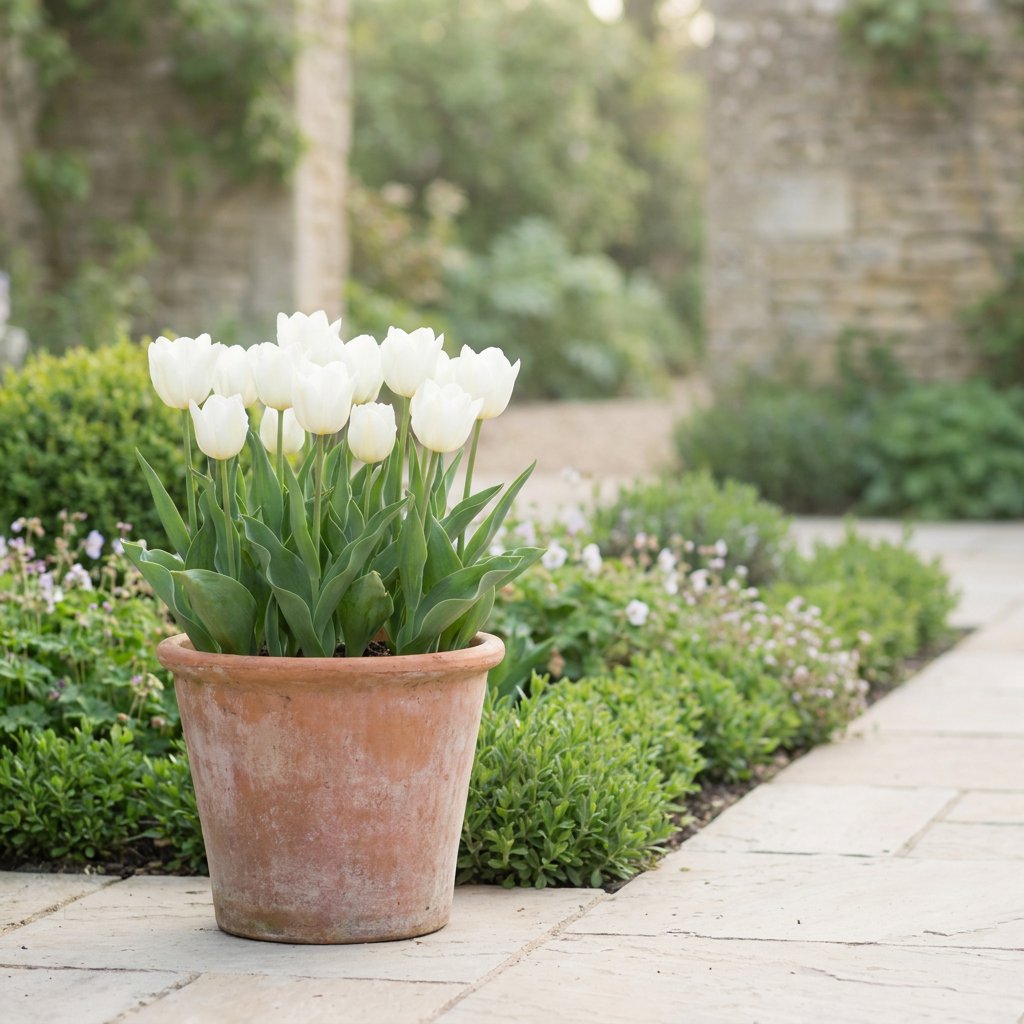 Witte tulpen