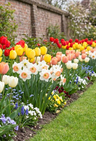 Romantische tuin — Warme Border