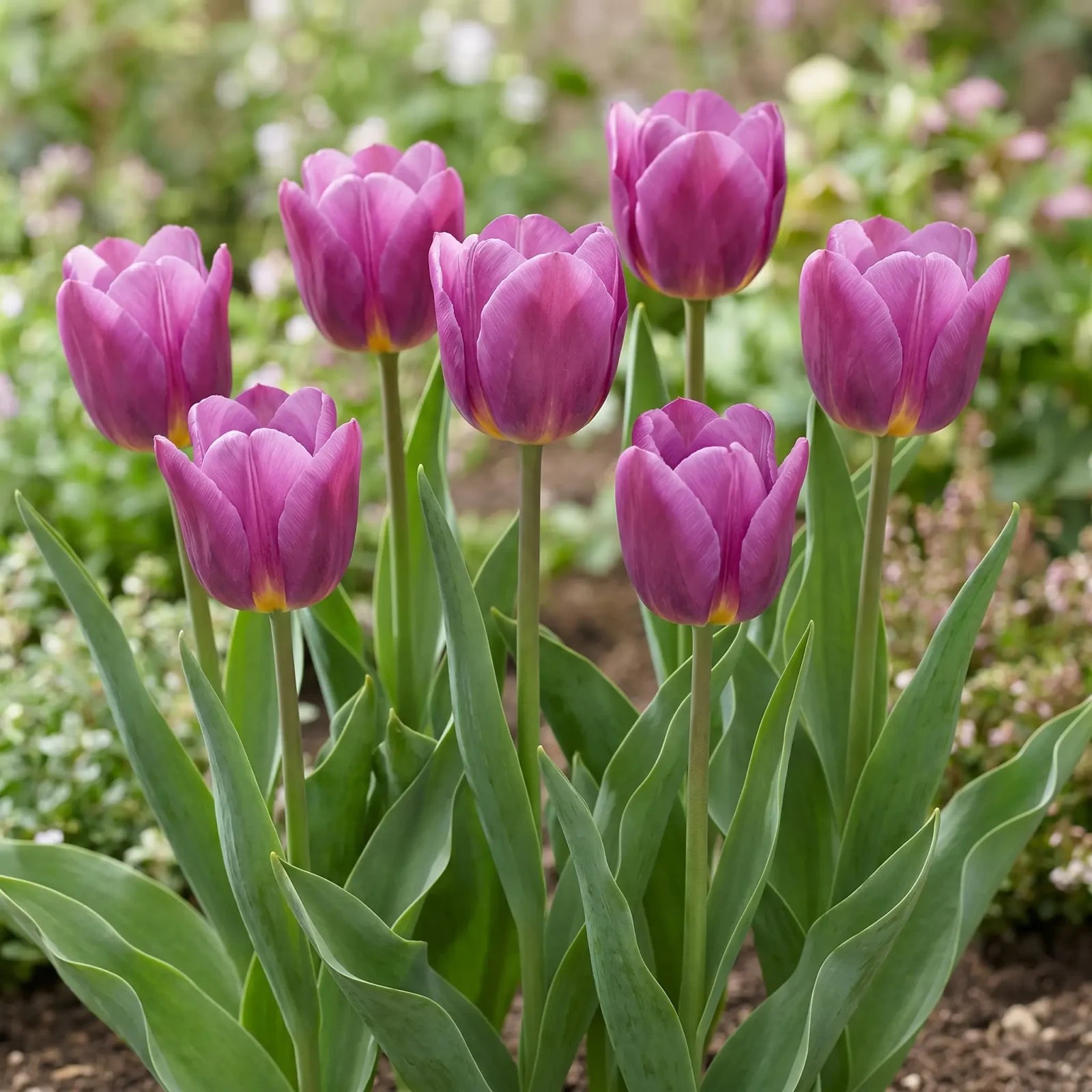 Tulipa Purple Prince group border