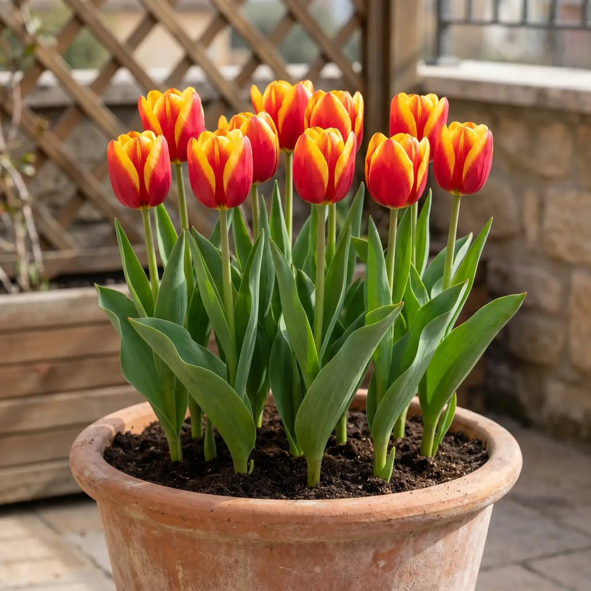 Tulipa Dow Jones pot balcony
