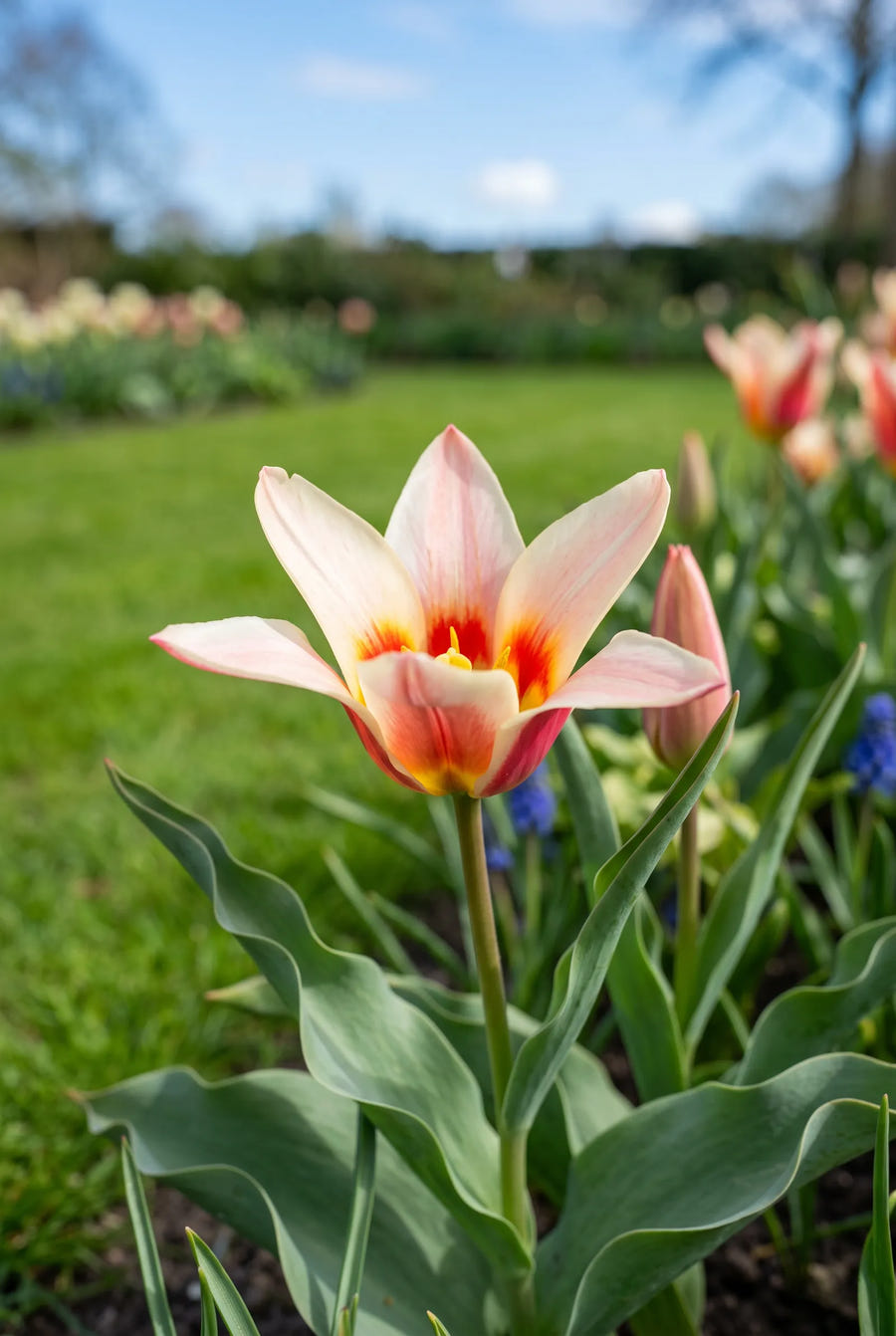 Tulipa Ancilla — close-up van de bloem