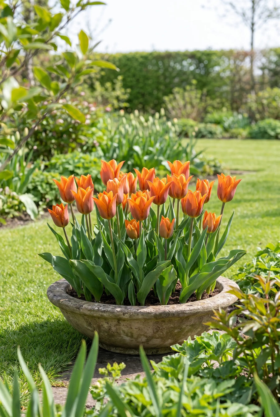 Tulipa Request — in pot op terras