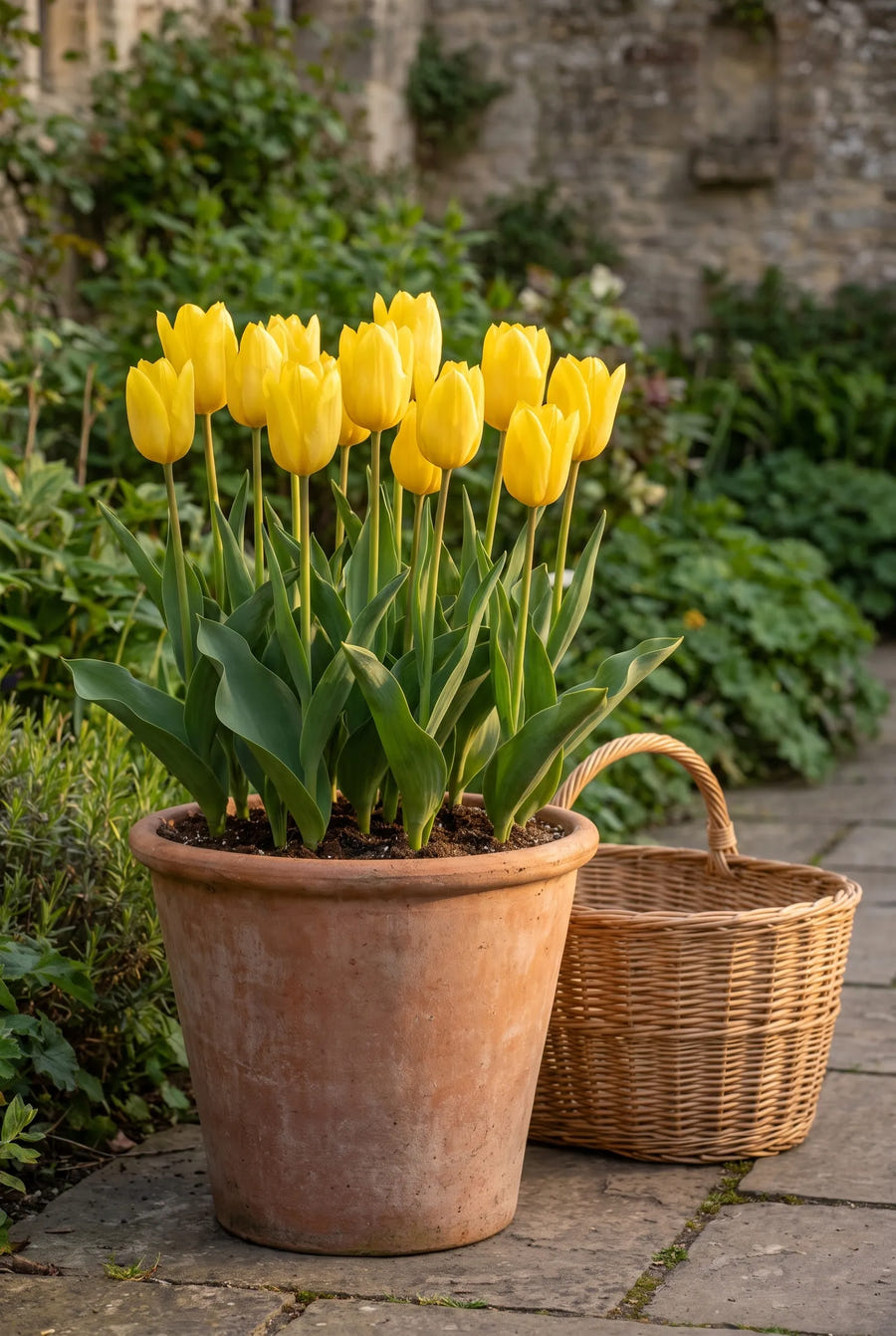 Tulipa Candela — in pot op terras
