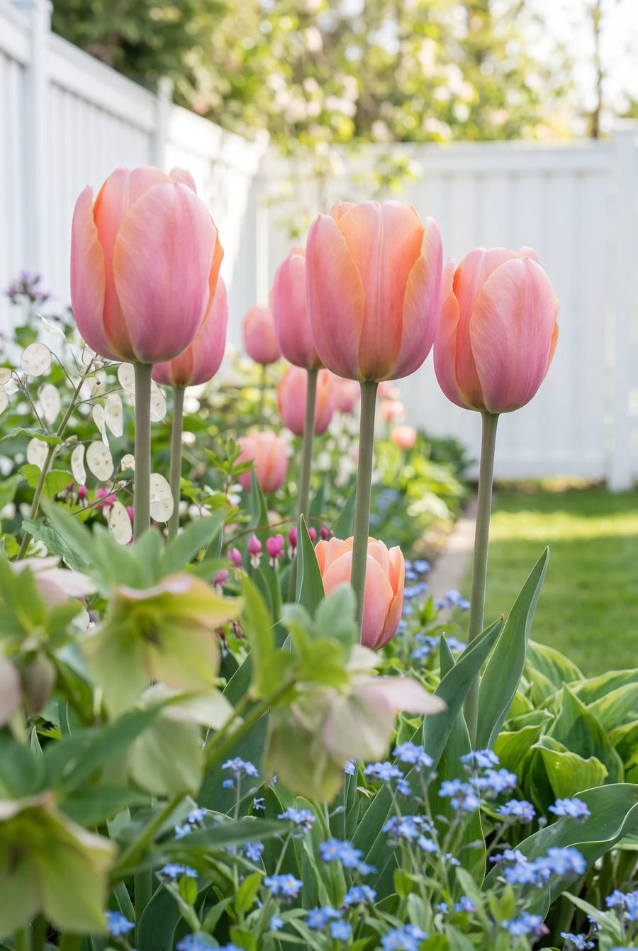 Tulipa Menton in de tuin