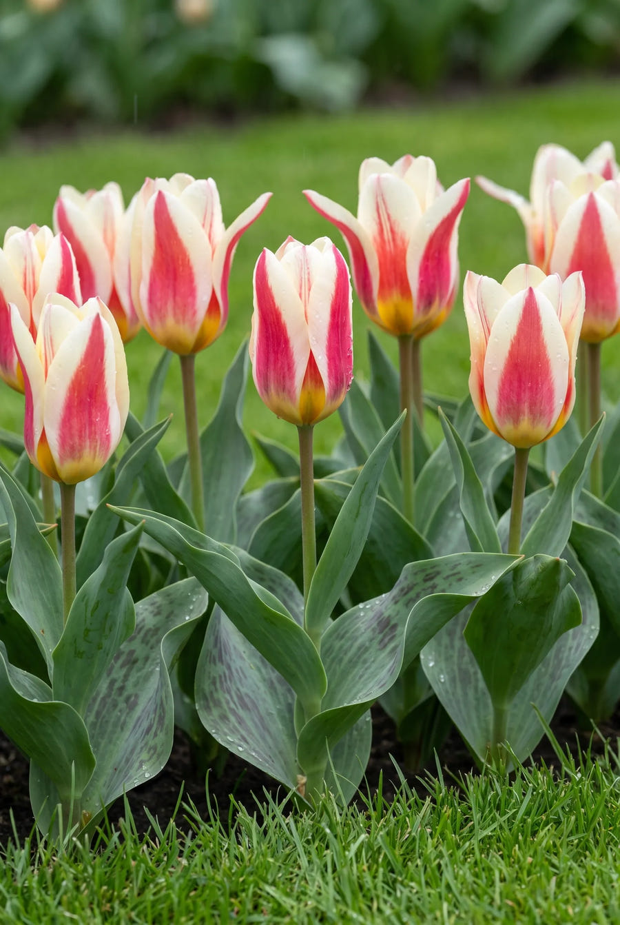 Tulipa Mary Ann — groep in de tuinborder