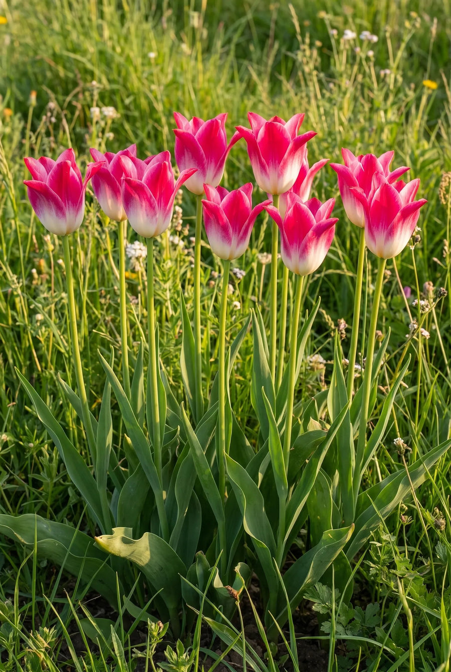 Tulipa Sanne — groep in de tuinborder