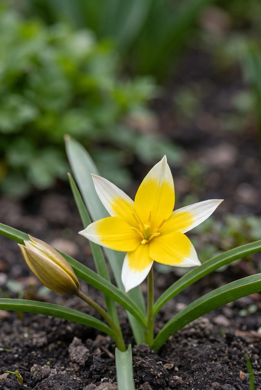 Tulipa Tarda — close-up van de bloem