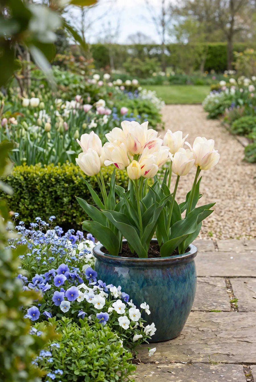 Tulipa Candy Club — in pot op terras