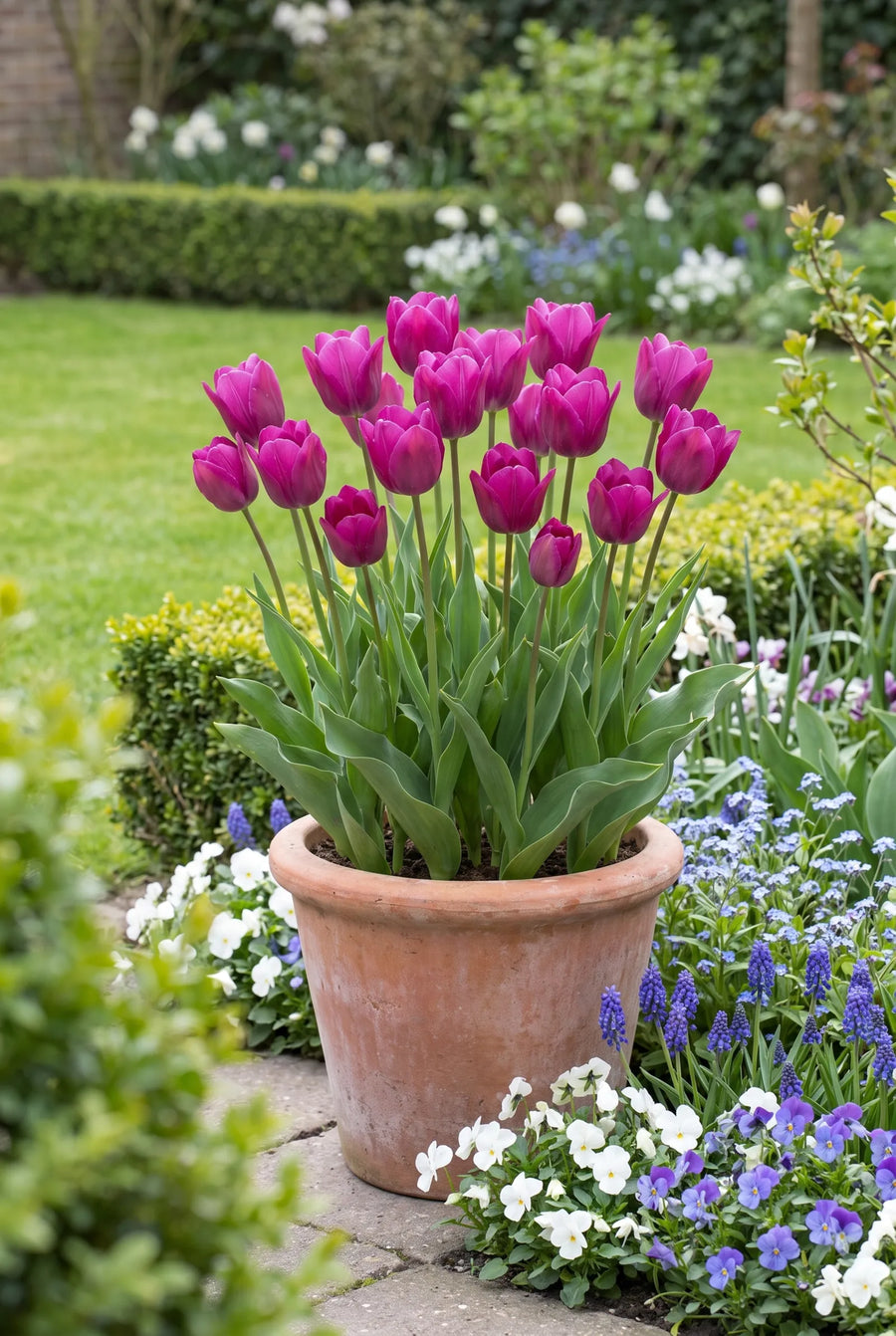 Tulipa Night Club — in pot op terras