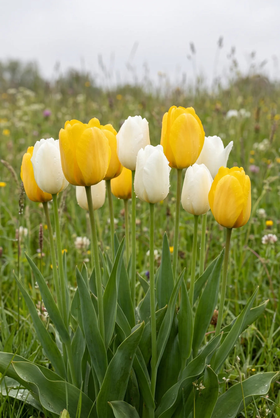Tulipa Early Sunshine — in de border