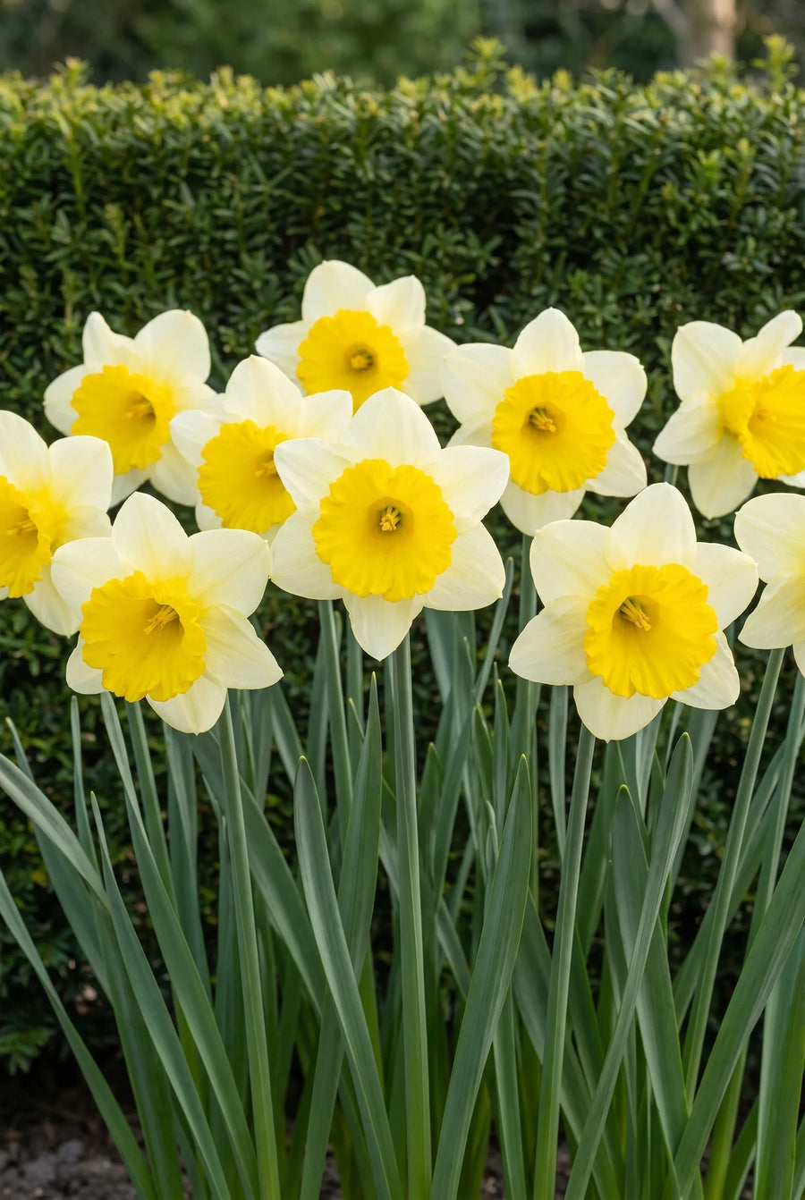 Narcissus Goblet — groep in de tuinborder