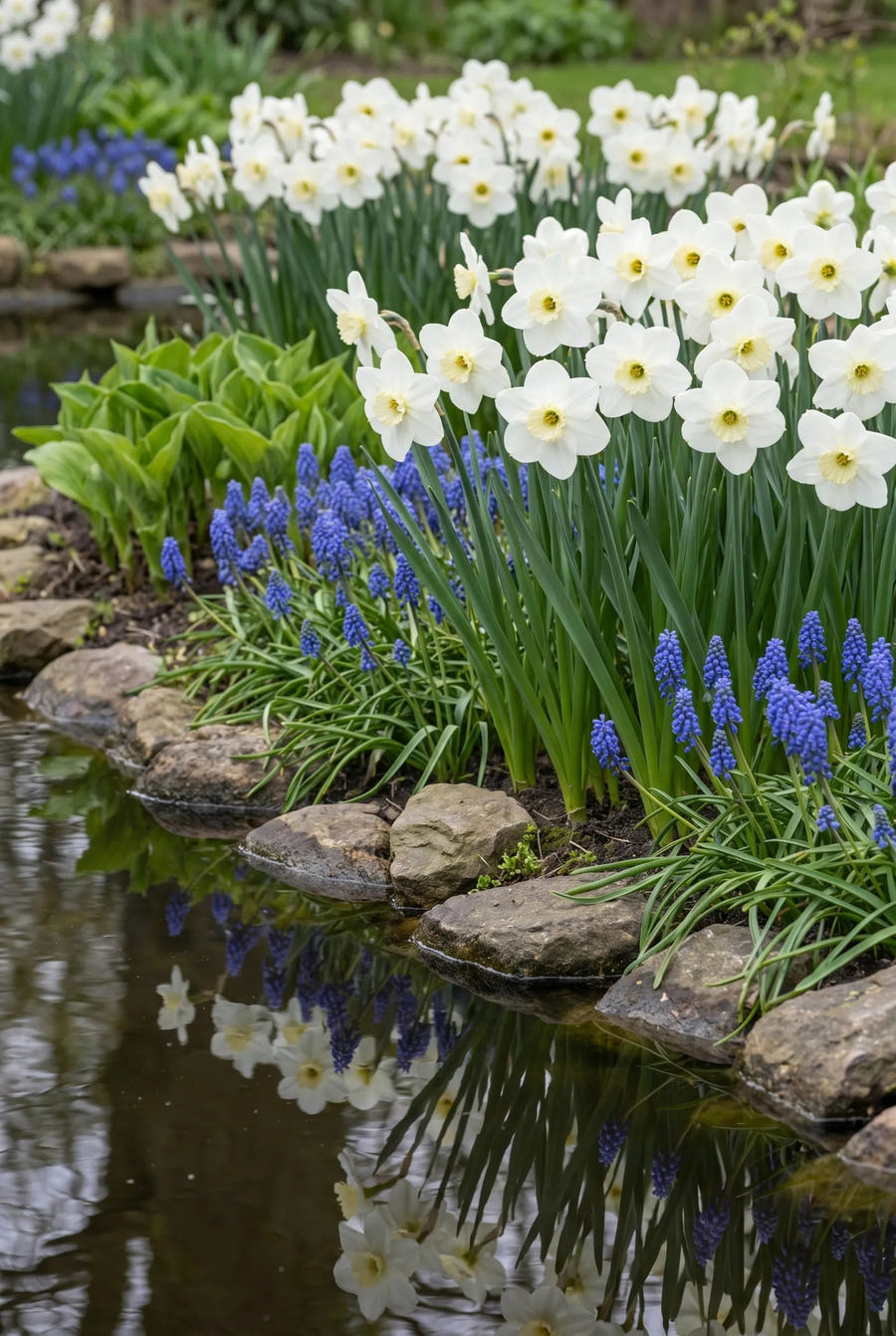 Narcissus Princess Zaide — in de border