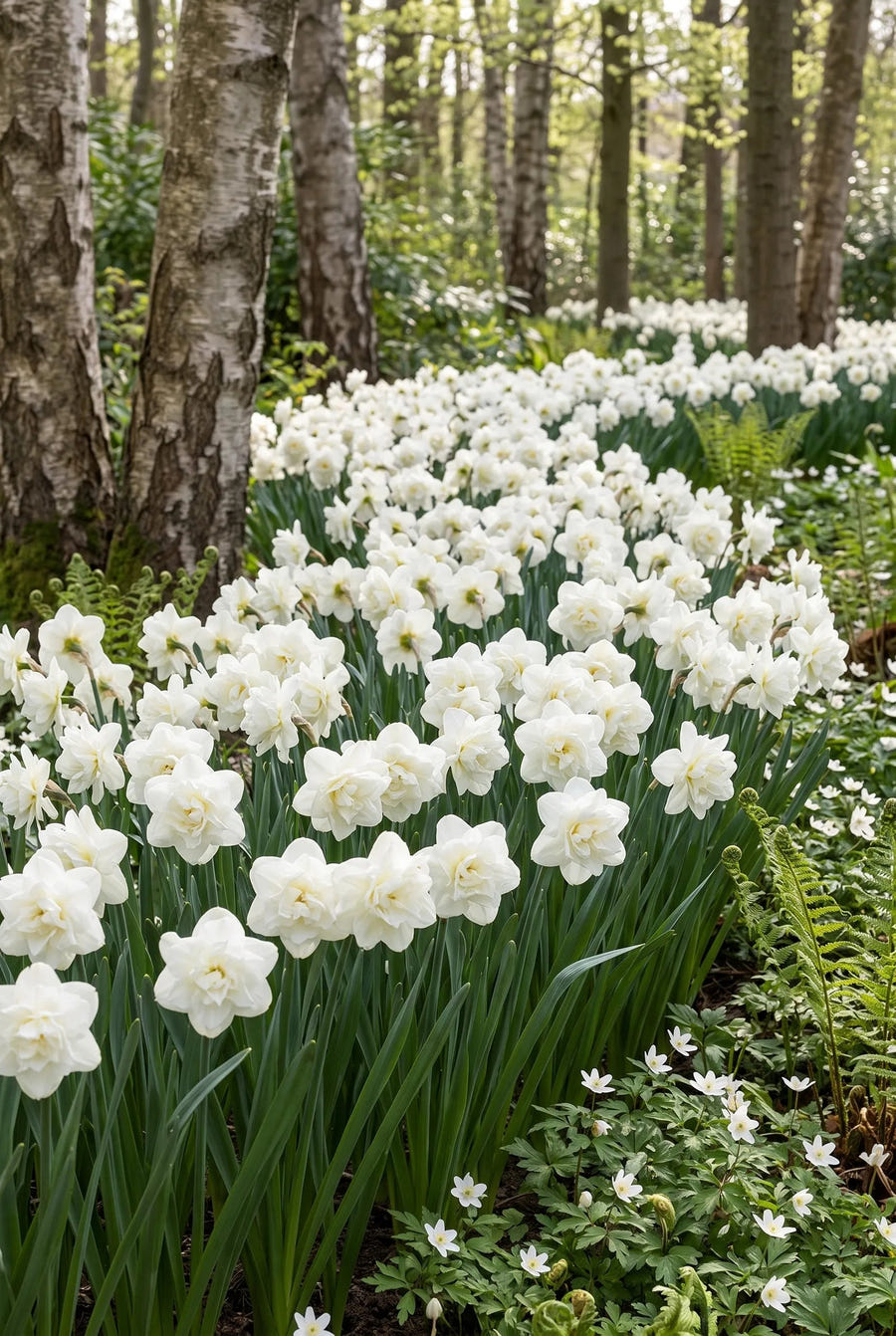 Narcissus Obdam — groep in de tuinborder
