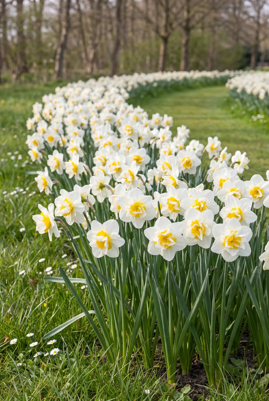 Narcissus Salou — groep in de tuinborder