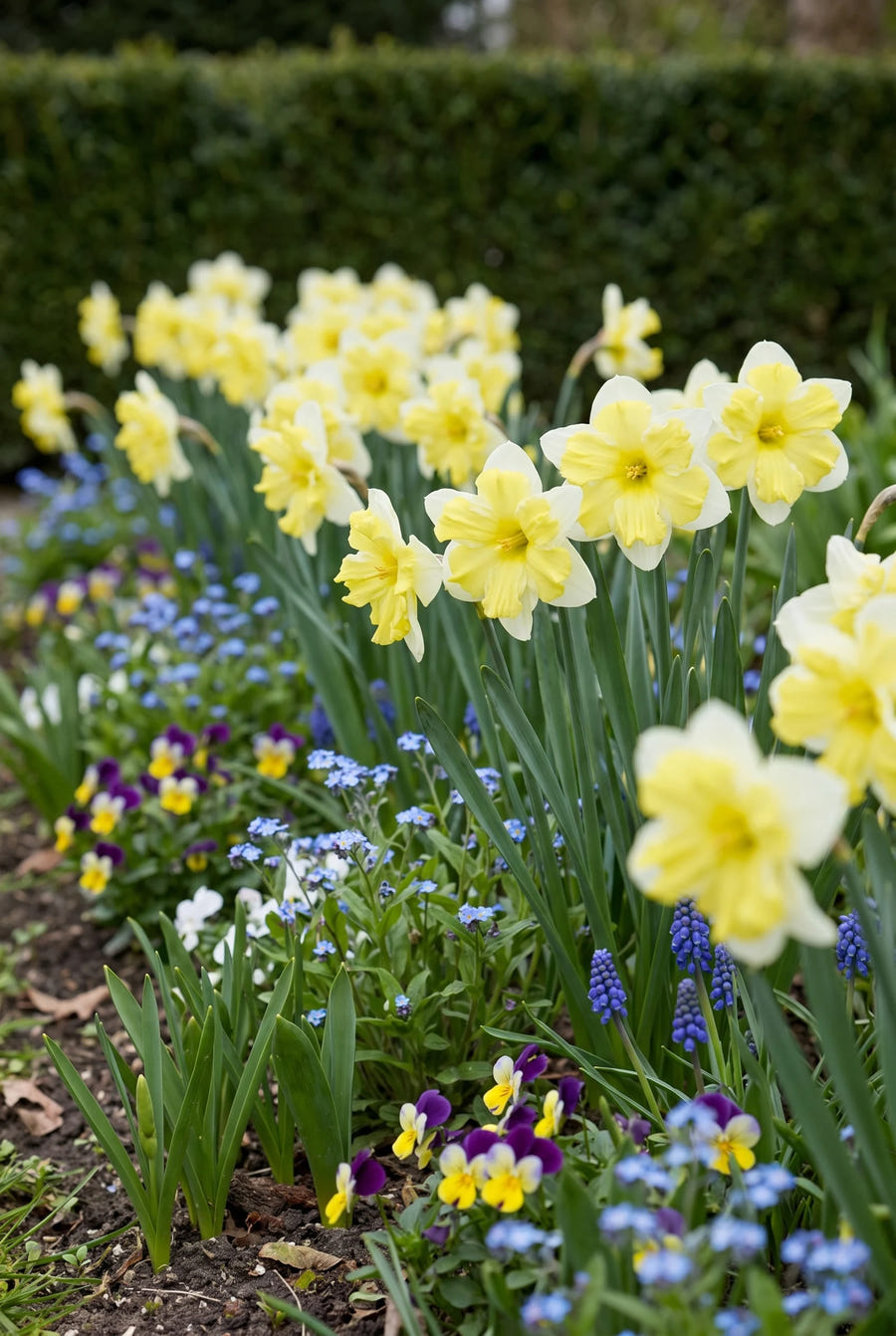 Narcissus Cassata — groep in de border