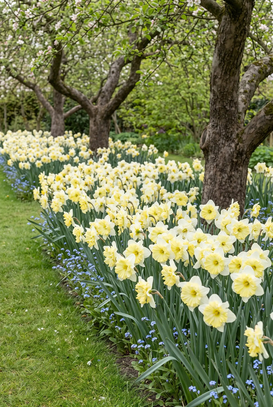 Narcissus Cassata — groep in de tuinborder