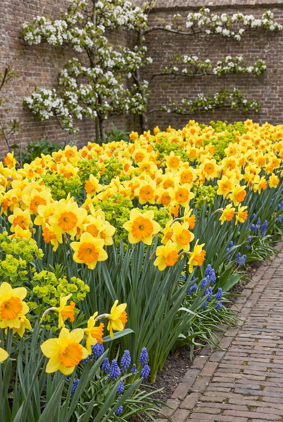 Narcissus Congress — groep in de tuinborder