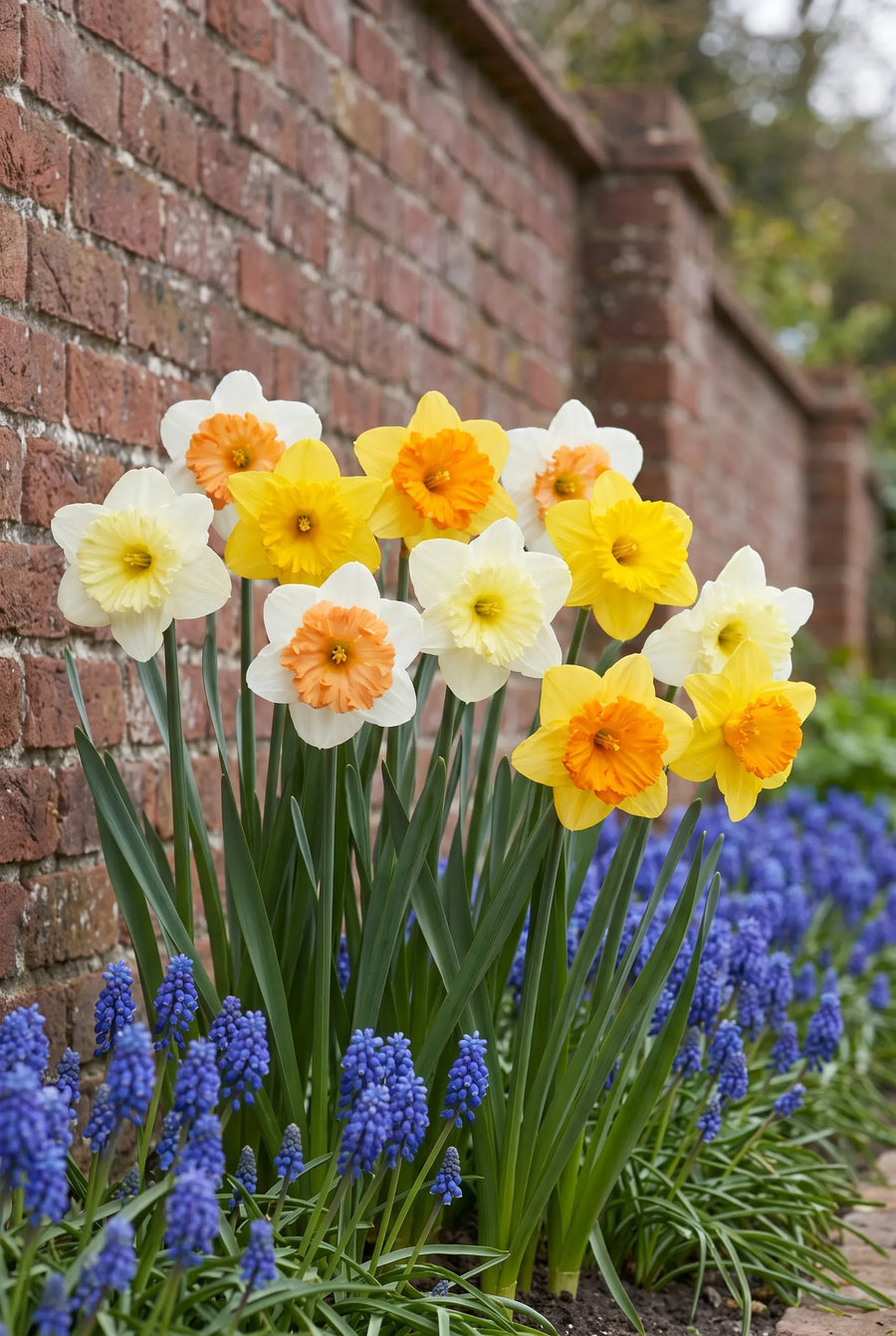 Narcissus Split Corona Mixed — in de border