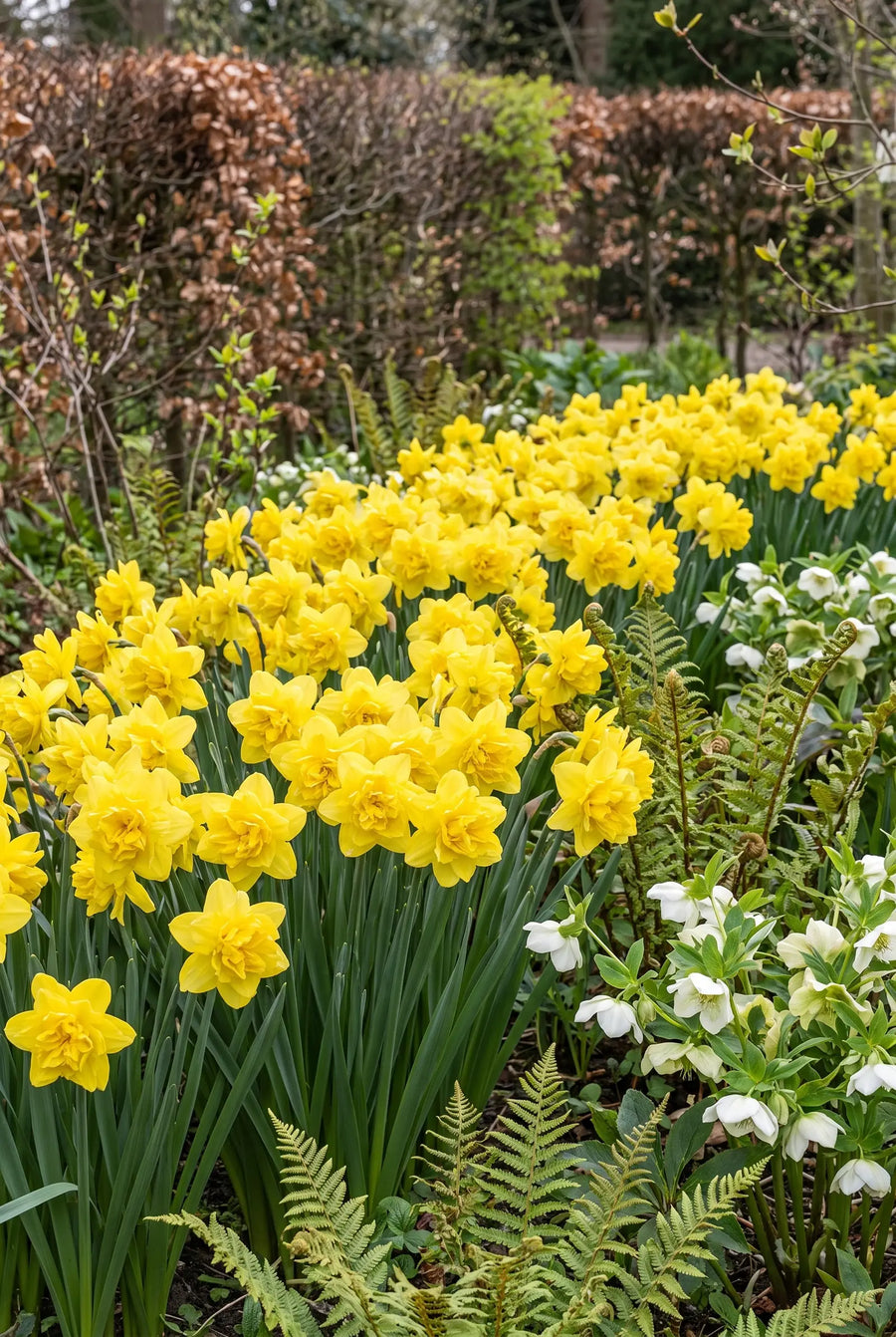 Narcissus Tete de Luxe — groep in de tuinborder