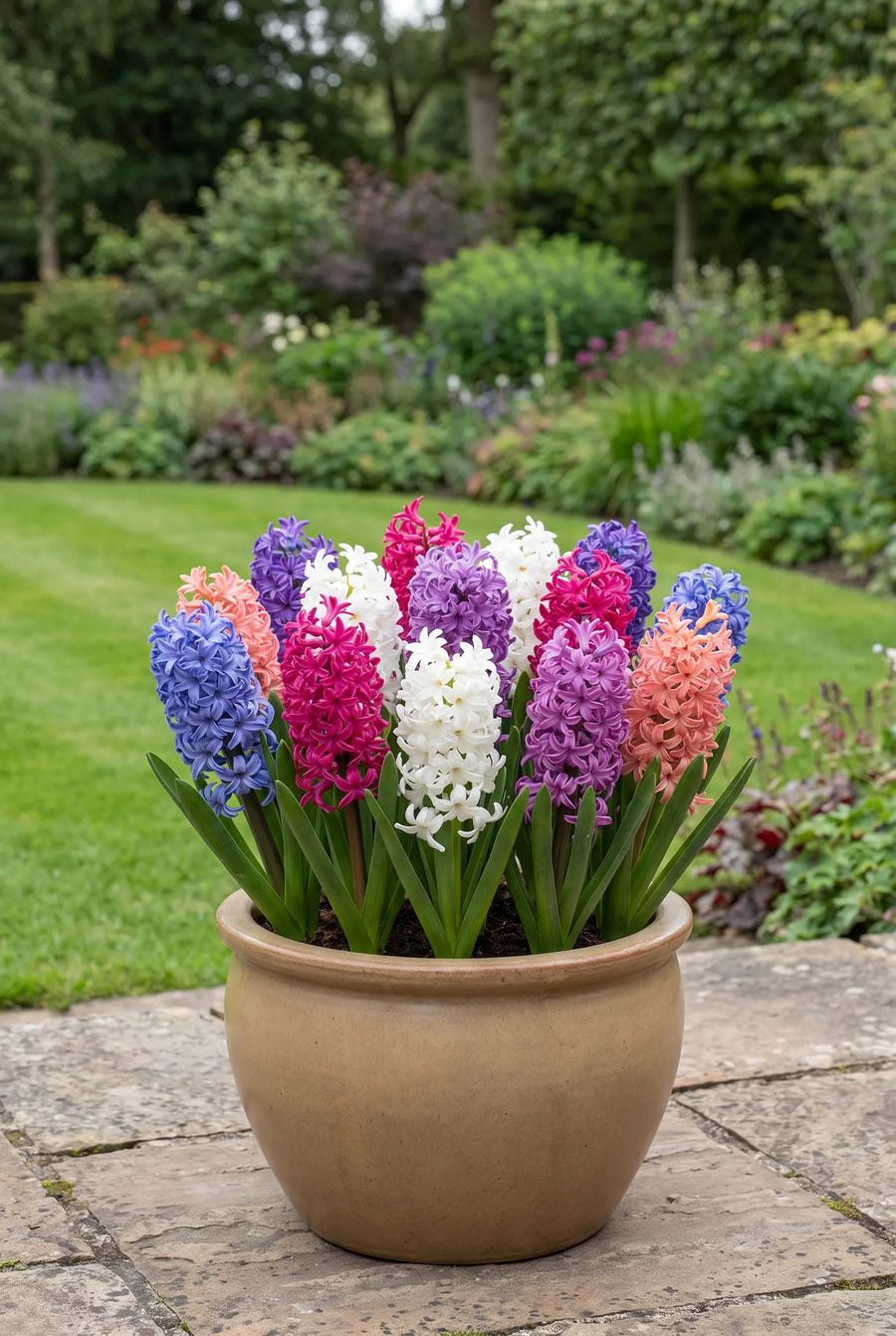 Hyacinthus Orientalis Mixed — in pot op terras