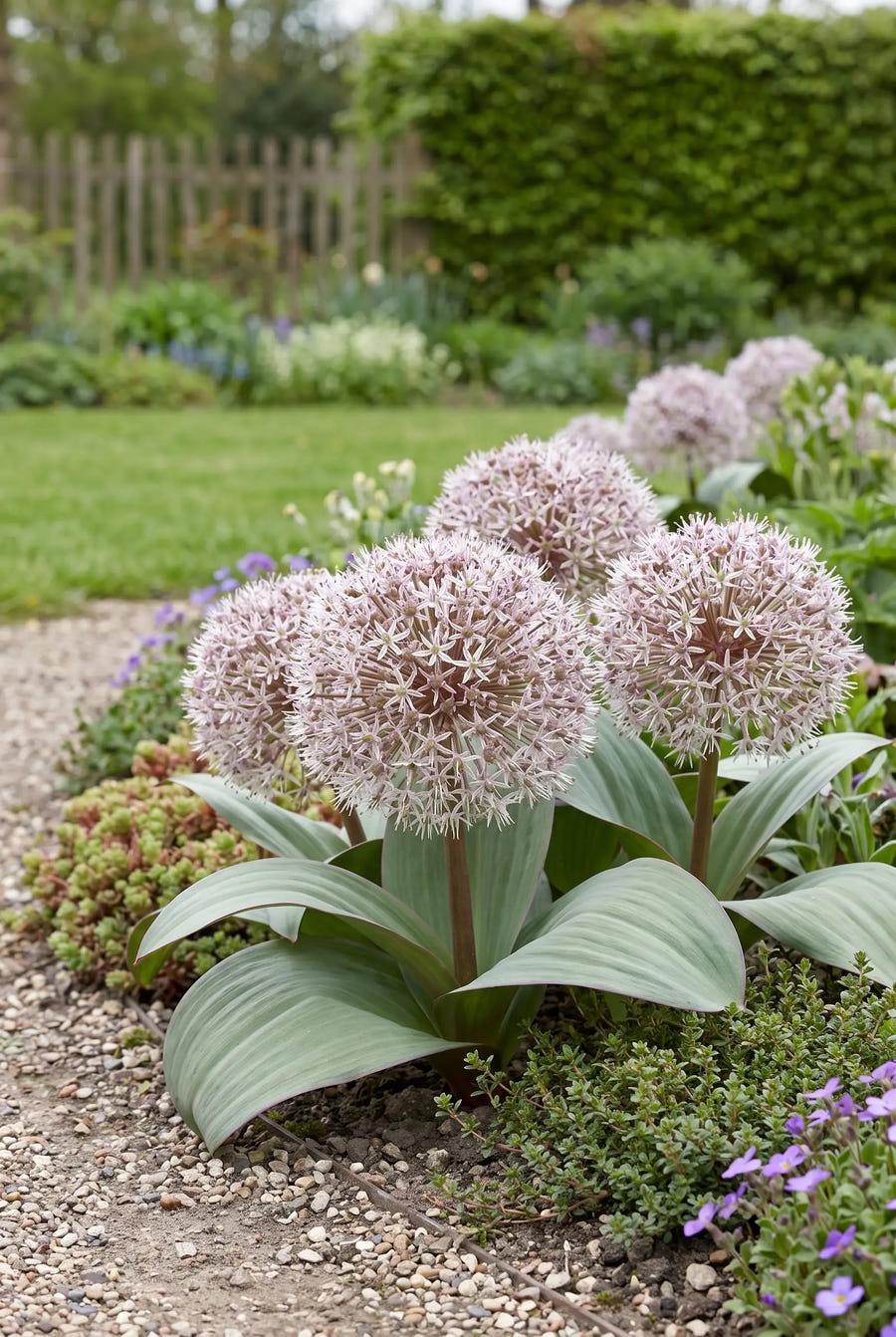 Allium Karataviense — in de border