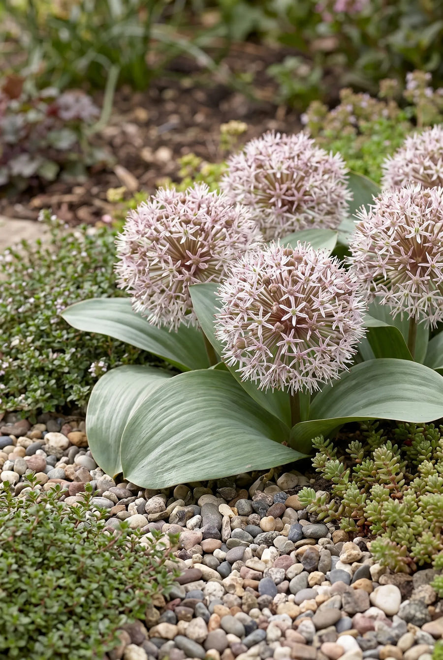 Allium Karataviense — in de tuin