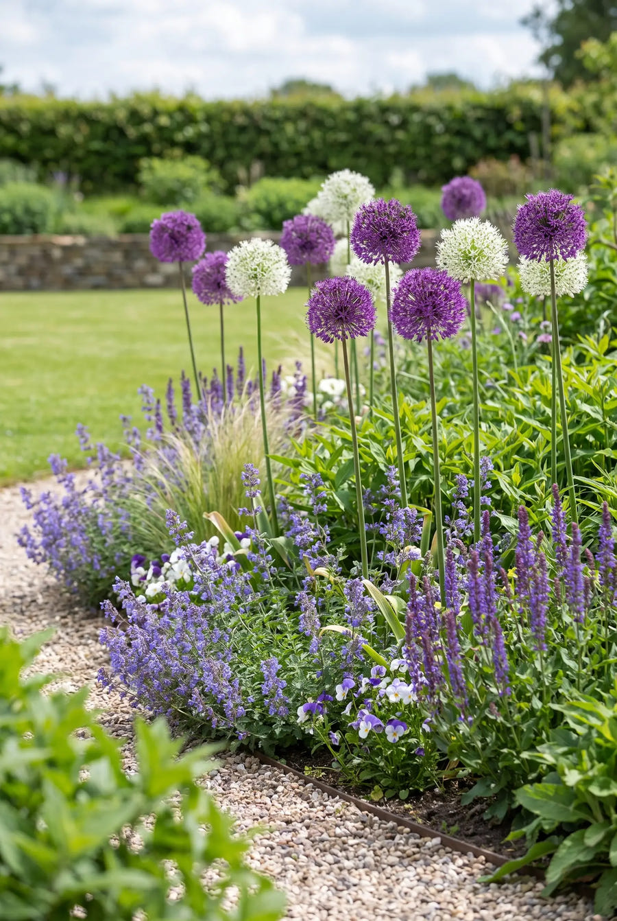Allium Mixed — groep in de tuinborder