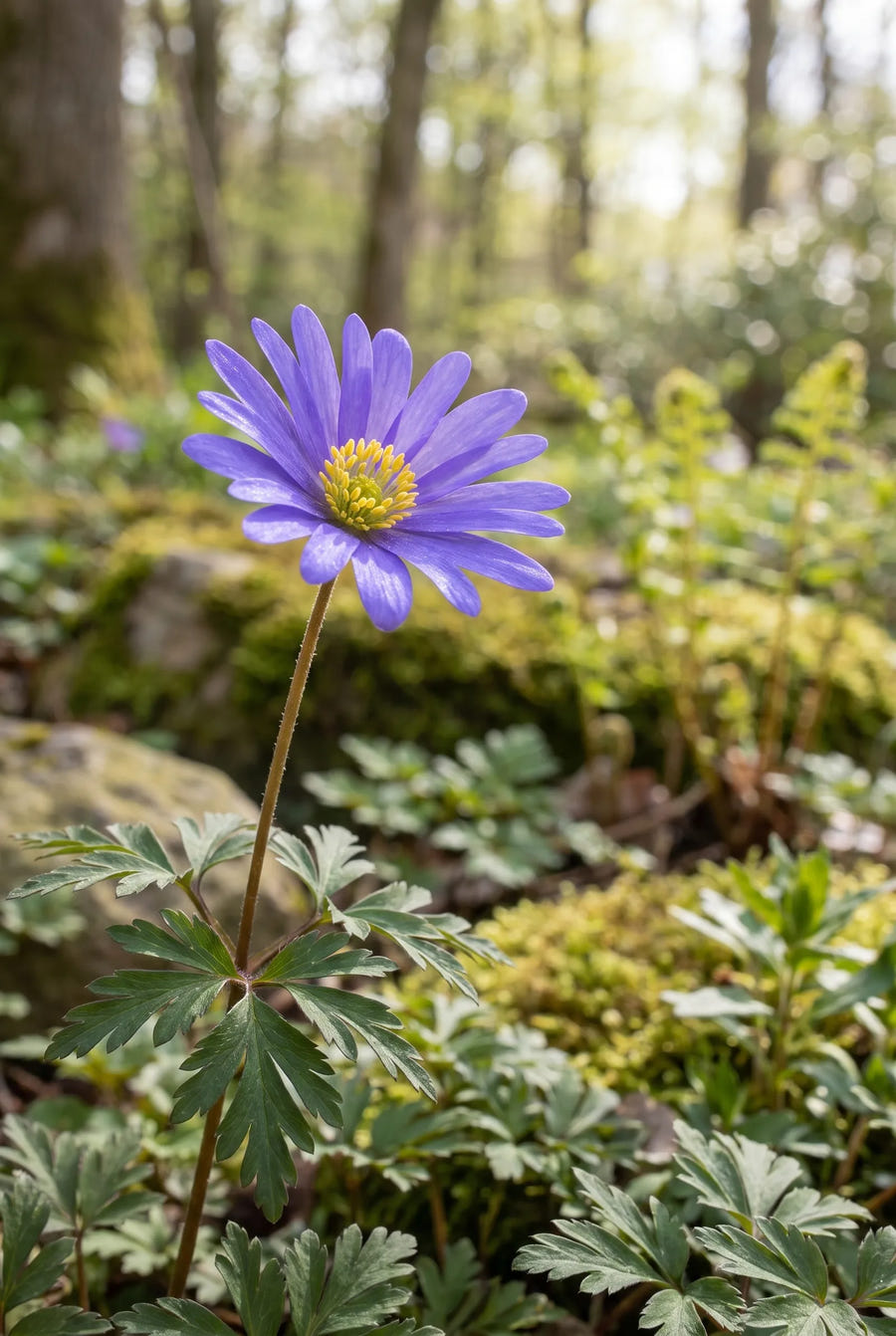 Anemone Blue Shades — close-up van de bloem