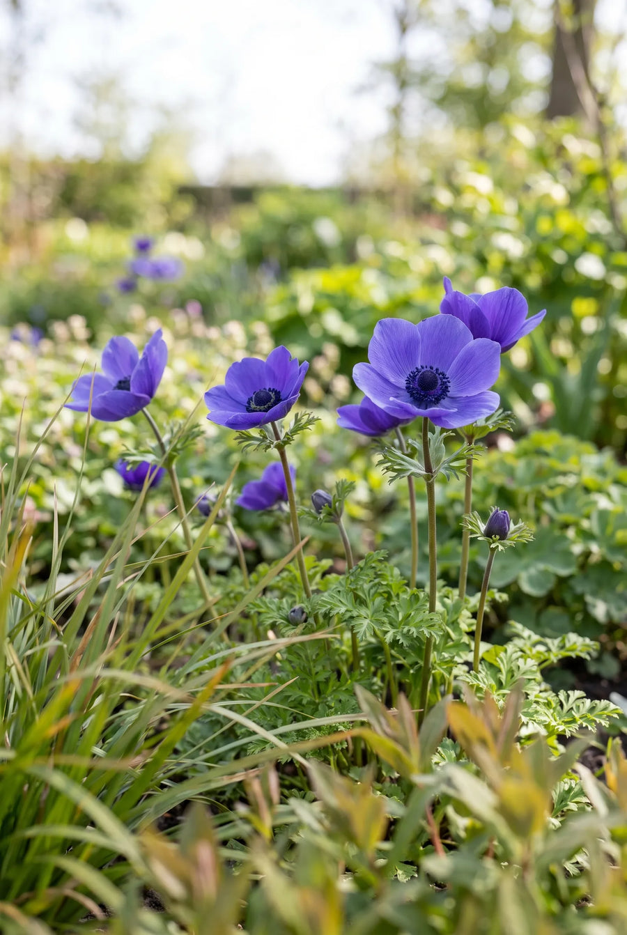 Anemone Mr. Fokker — in de tuin