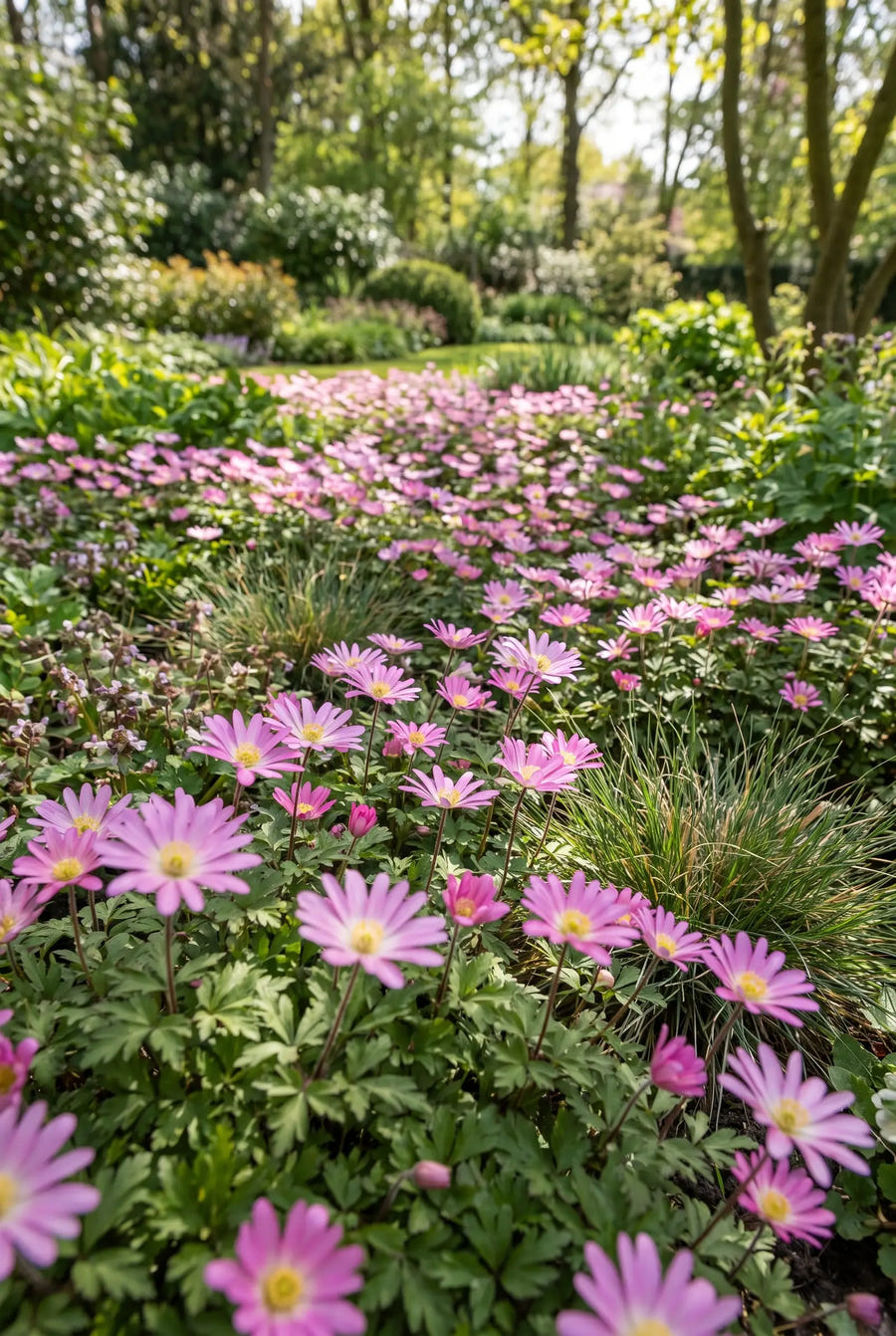 Anemone Pink Star — in de tuin