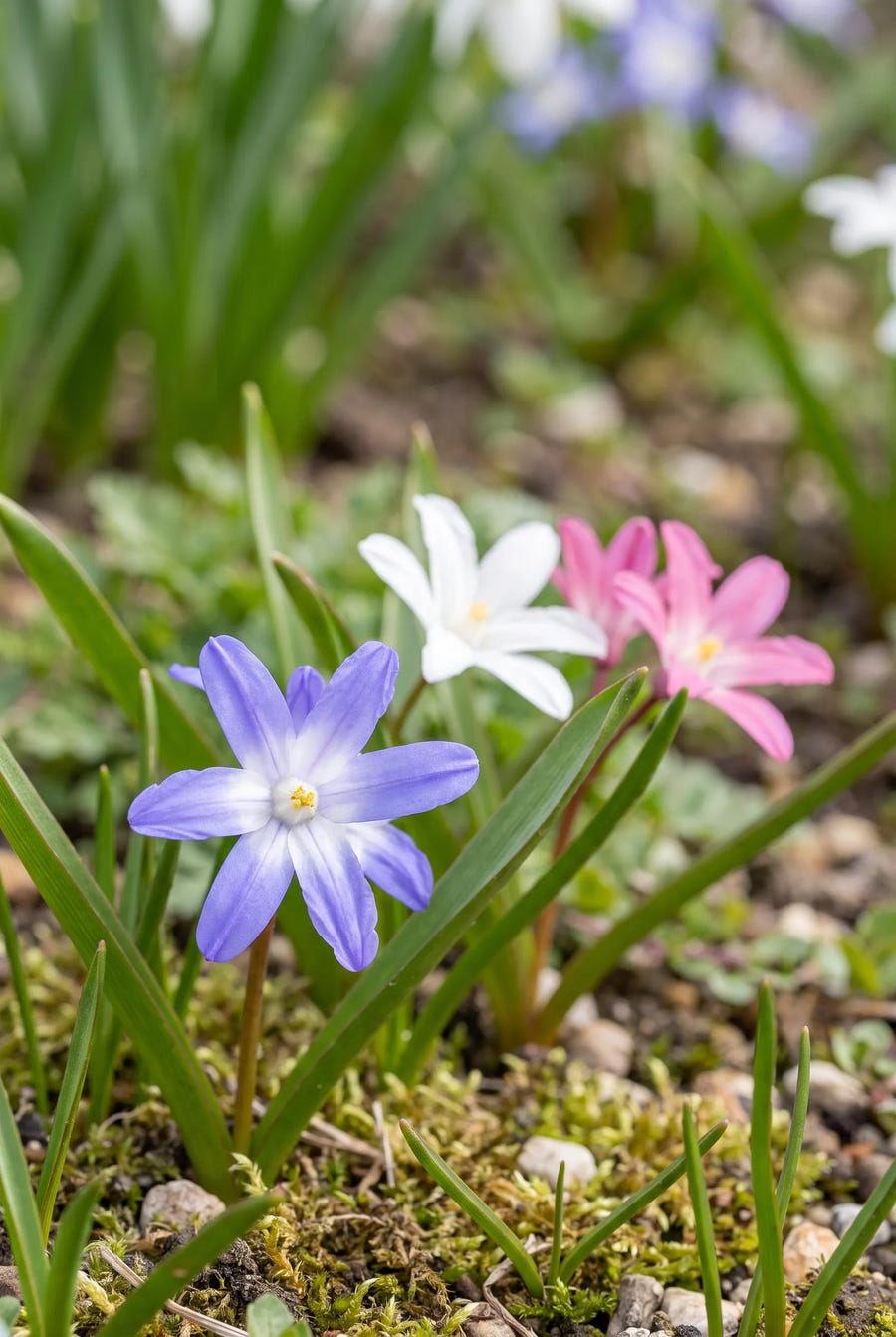 Chionodoxa Mixed — close-up van de bloem