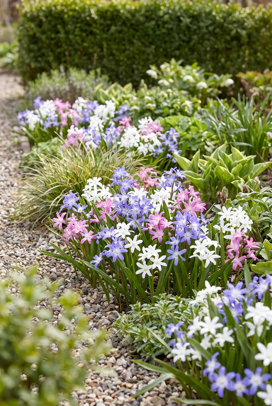 Chionodoxa Mixed — groep in de tuinborder