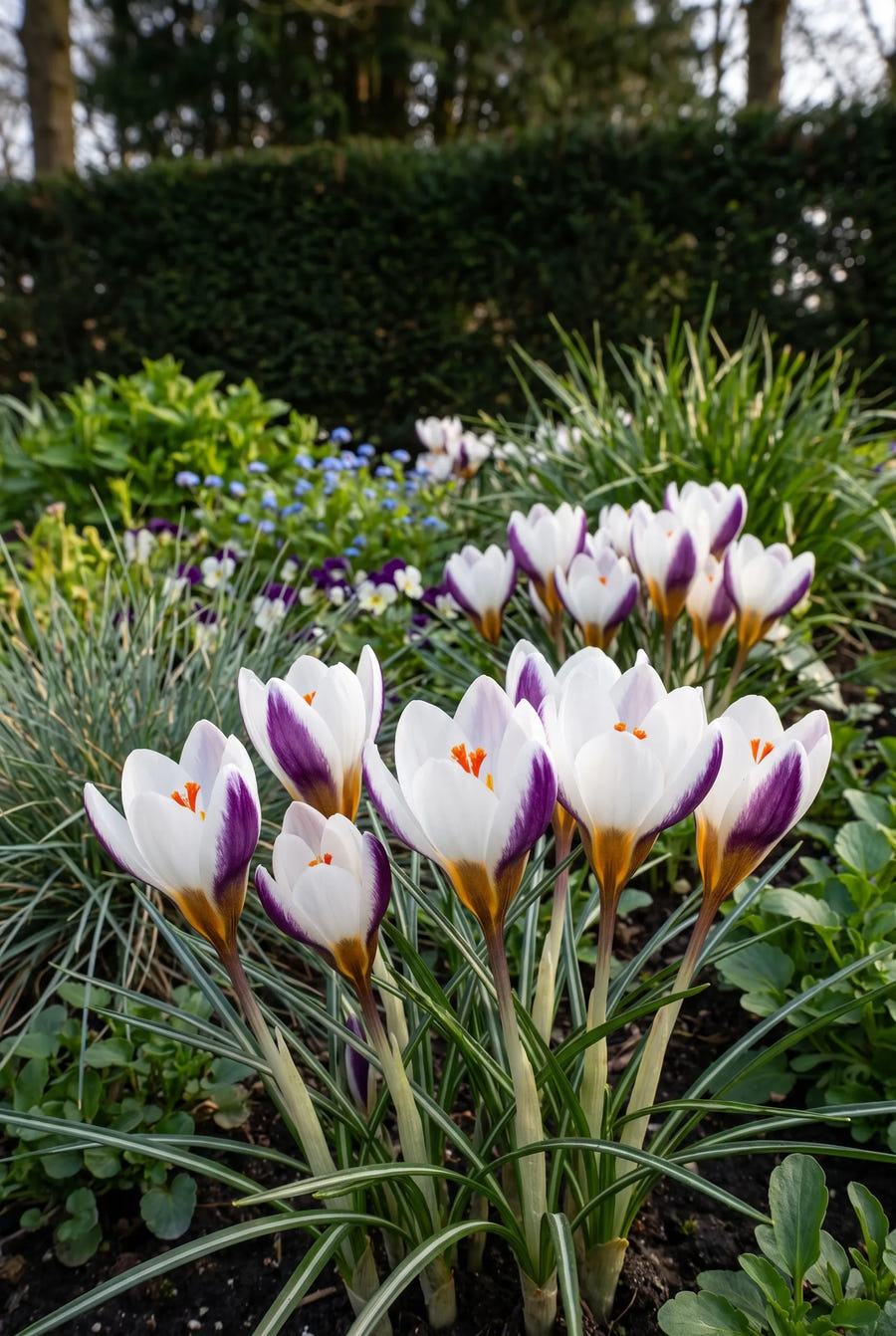 Crocus Prins Claus — in de border