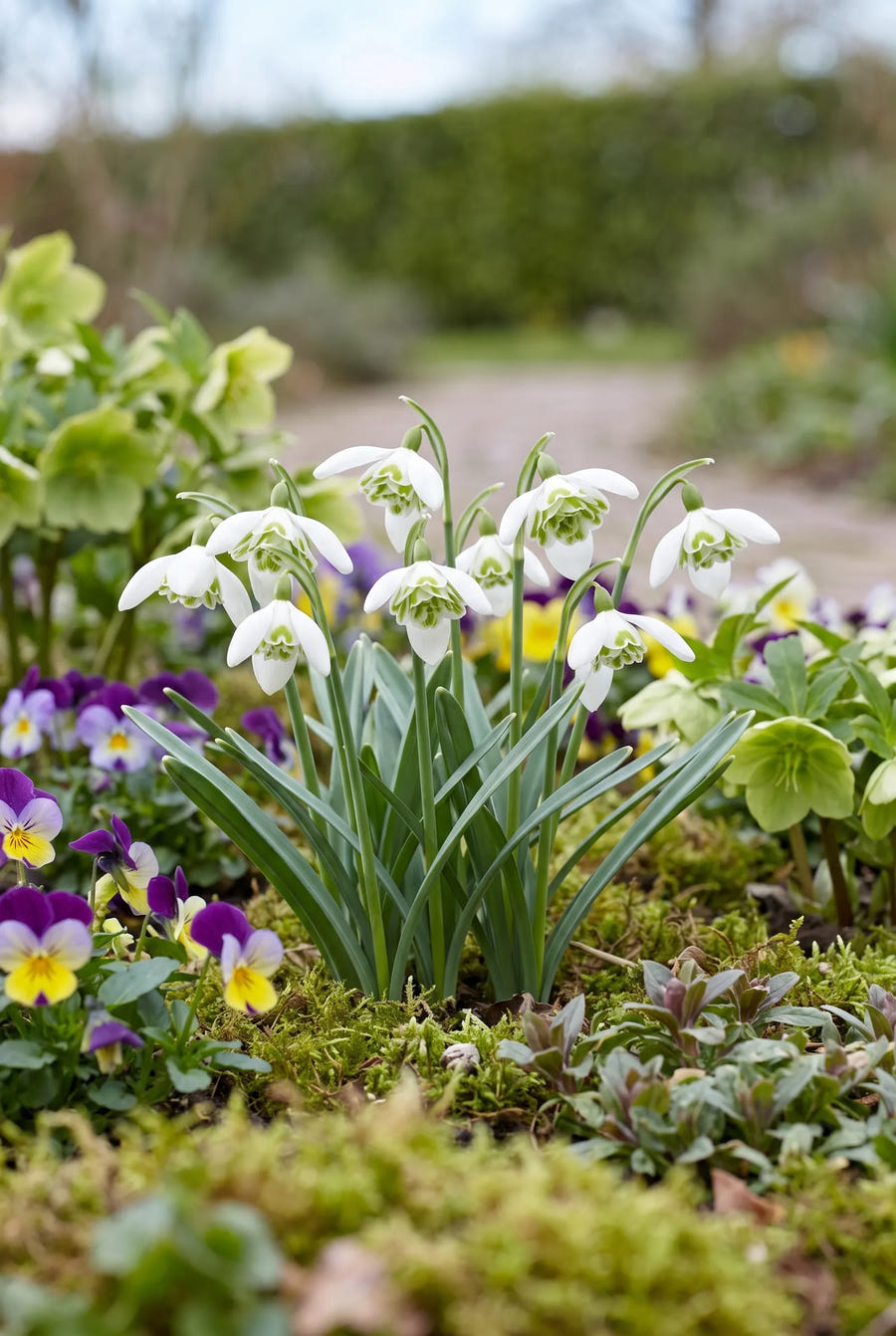 Galanthus Flore Pleno — in de border