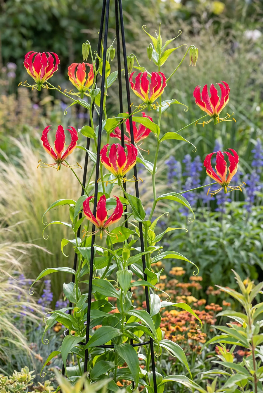 Gloriosa Rothschildiana — in de border