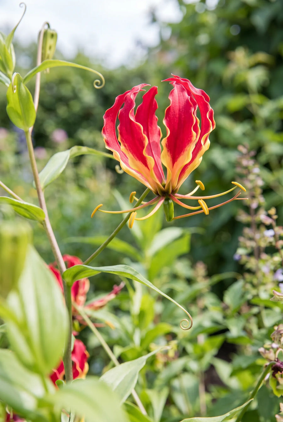 Gloriosa Rothschildiana — close-up van de bloem