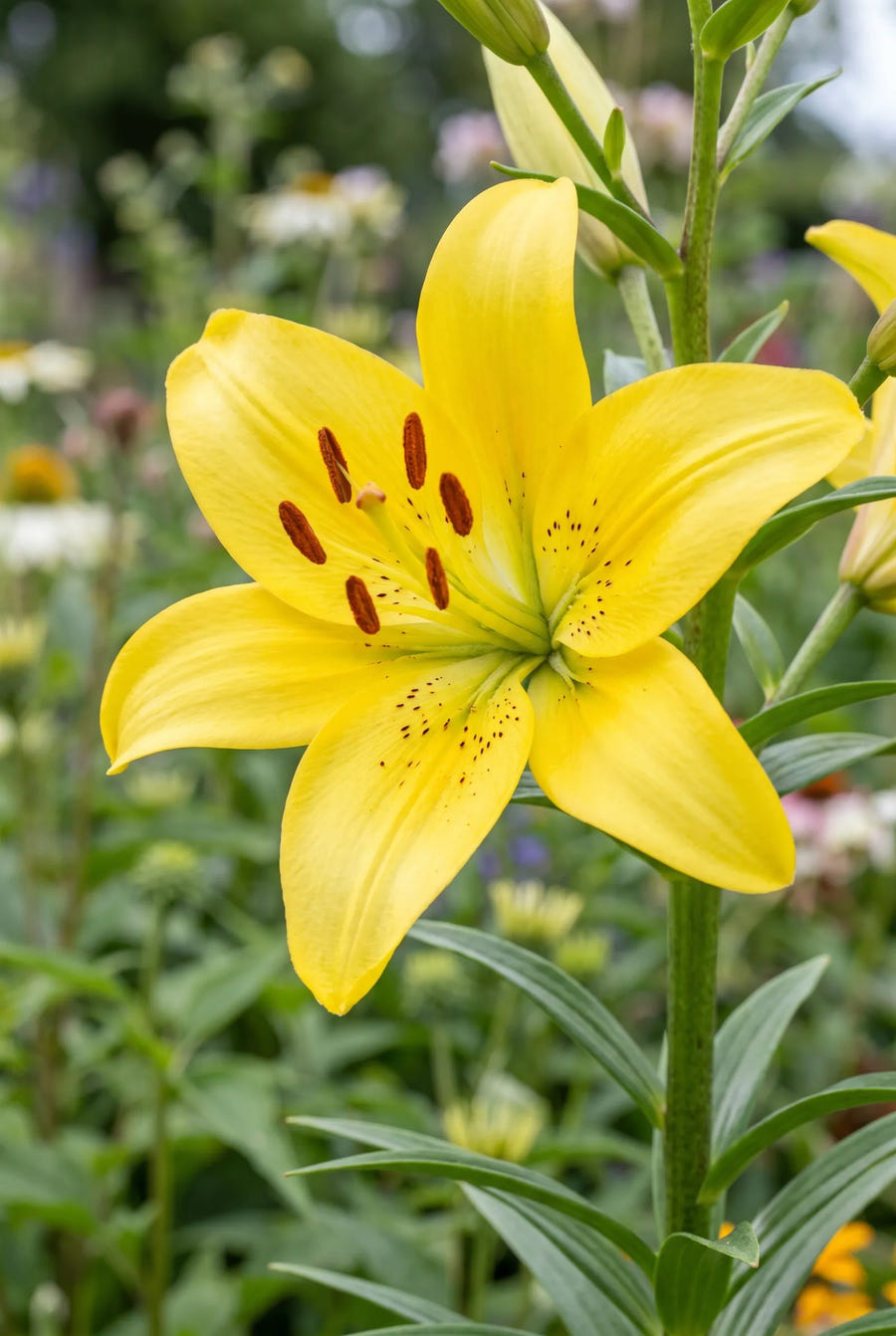Lilium Yellow — close-up van de bloem