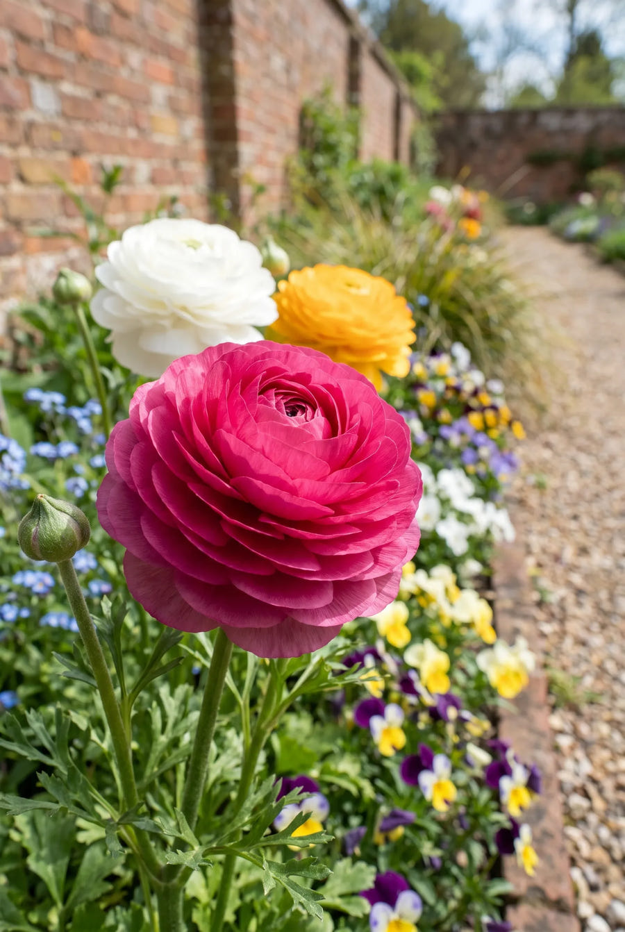 Ranunculus Asiaticus Mixed — close-up van de bloem