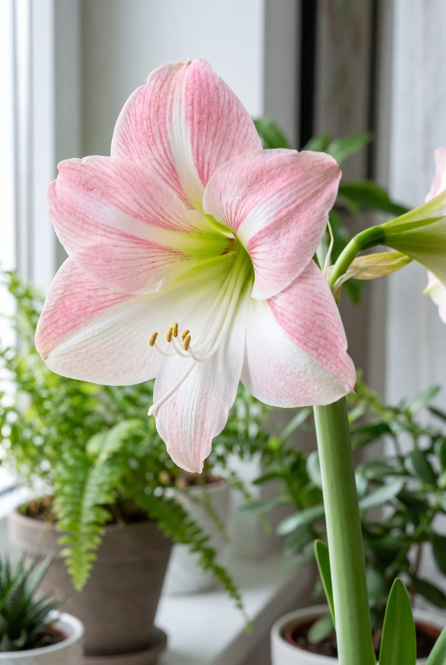 Hippeastrum Apple Blossom — close-up van de bloem