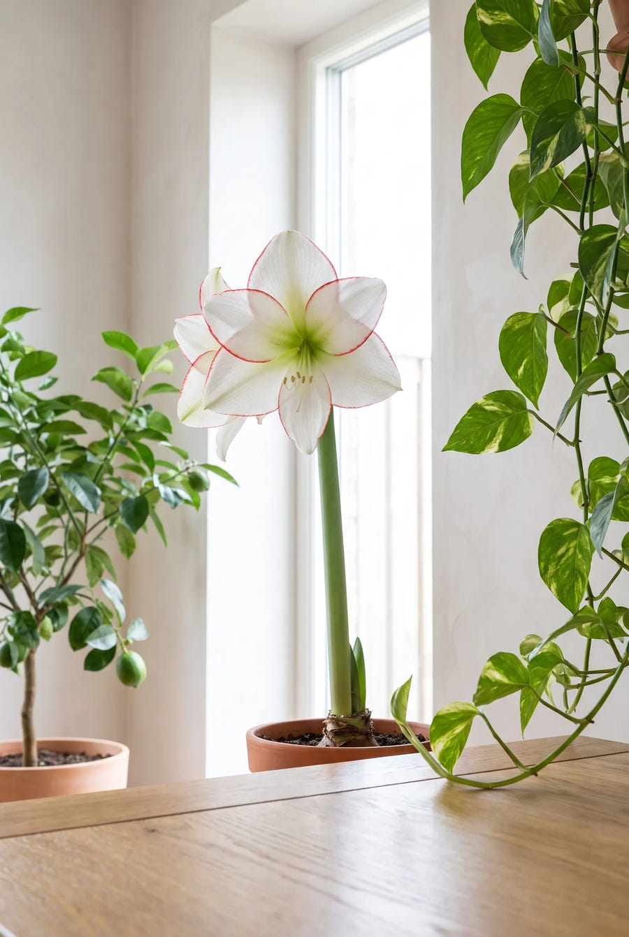 Hippeastrum Picotee — in de tuin