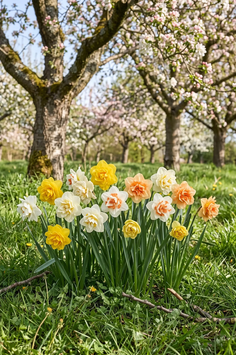 Narcissus Double Mixed — in de border