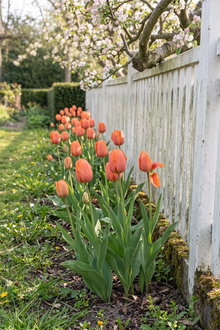 Tulipa Cadans — groep in de tuinborder
